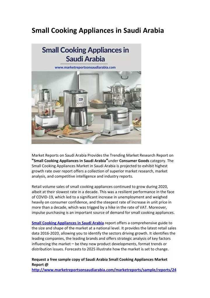 small cooking appliances in saudi arabia