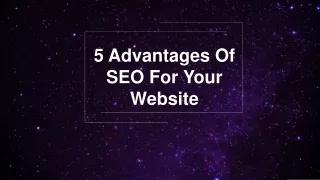 5 Advantages Of SEO For Your Website