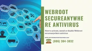 How to activate, install or disable Webroot secureanywhere antivirus