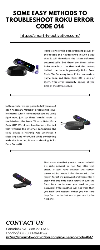 some easy methods to troubleshoot roku error code
