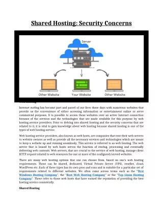 shared hosting security concerns