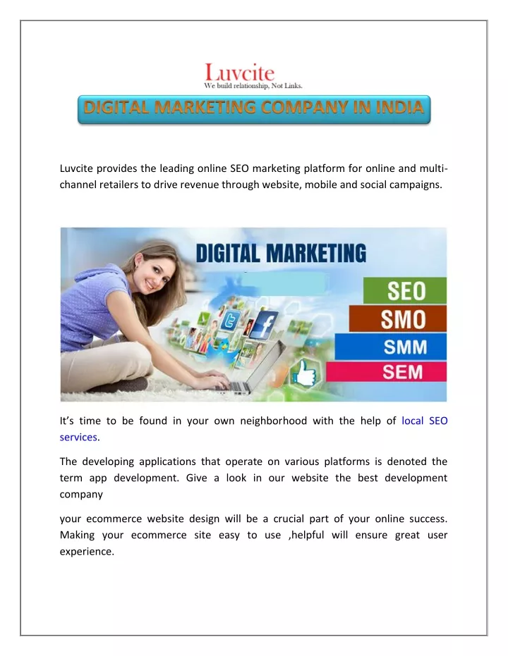 luvcite provides the leading online seo marketing