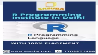 R Programming Institute in Delhi ,