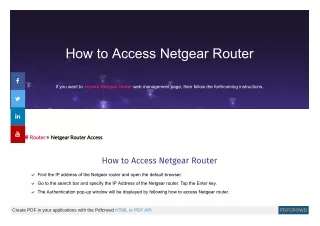 how to access netgear router