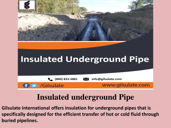 insulated underground pipe