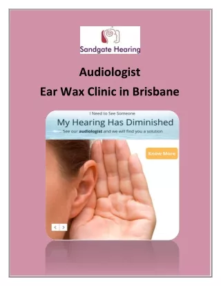 Sandgate Hearing |Audiologist Brisbane | Ear Cleaning Clinic