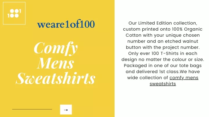 weare1of100 comfy mens sweatshirts