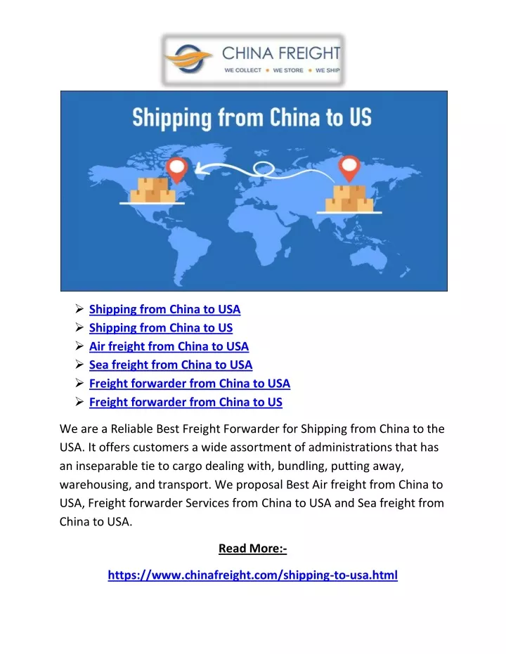 shipping from china to usa shipping from china