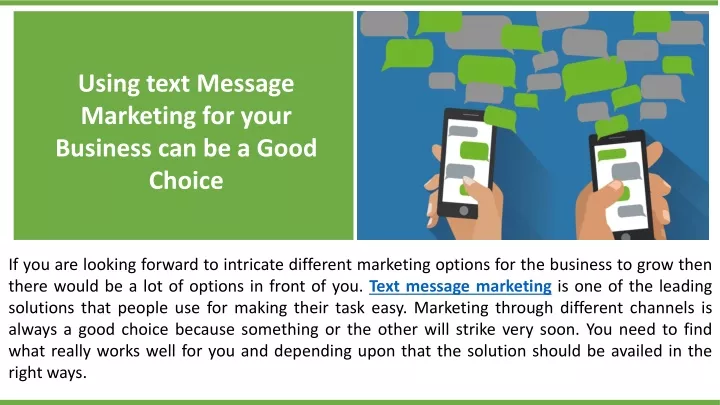 using text message marketing for your business