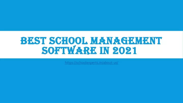 best school management software in 2021