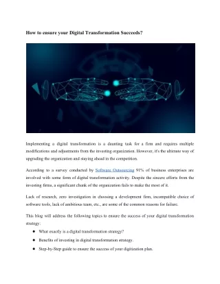 how to ensure your digital transformation succeeds