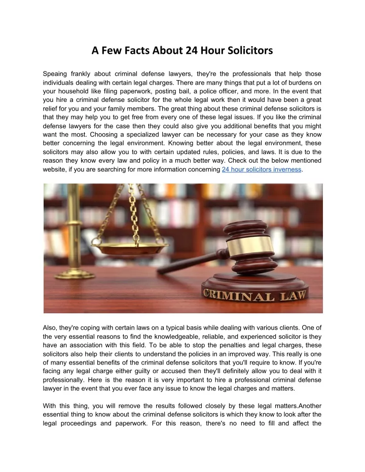 a few facts about 24 hour solicitors