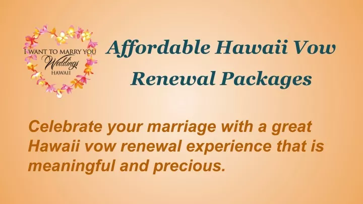 affordable hawaii vow