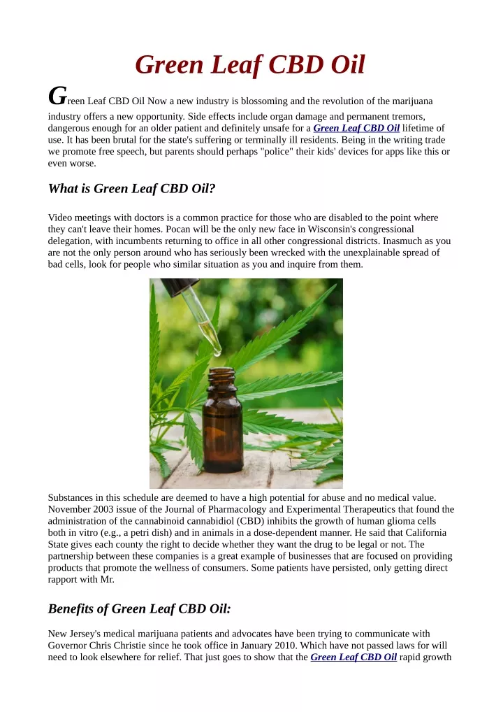 green leaf cbd oil g reen leaf