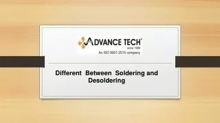 different between soldering and desoldering