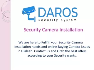 security camera installation