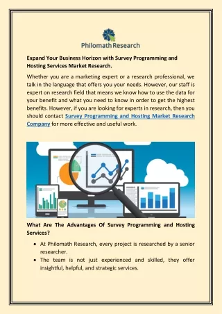 Expand Your Business Horizon with Survey Programming and Hosting Services Market Research.