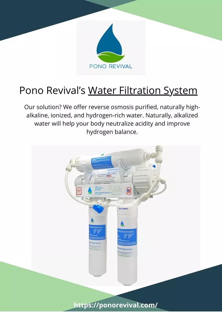 pono revival s water filtration system