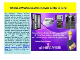 whirlpool washing machine service center in neral