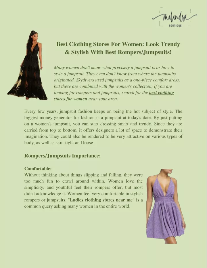 best clothing stores for women look trendy