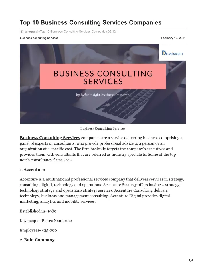 top 10 business consulting services companies