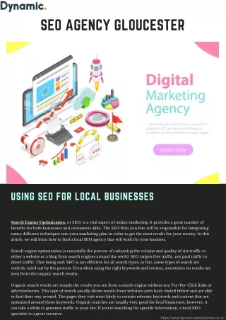 seo agency gloucester