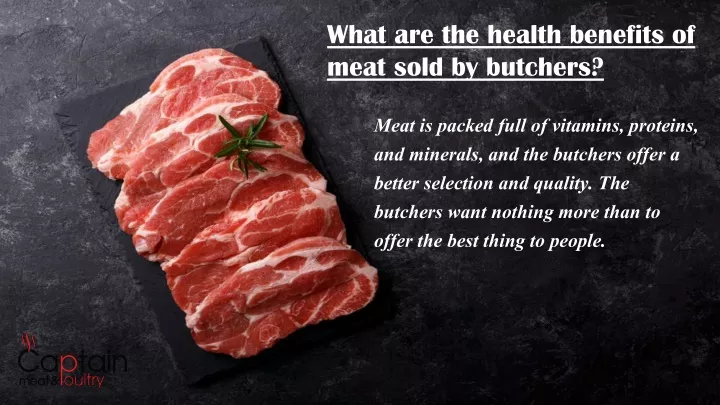 what are the health benefits of meat sold