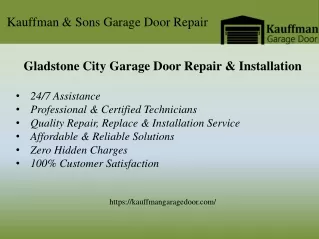 Hire Best Garage Door Contractors In your town | Kauffman & Sons Garage Door Repair