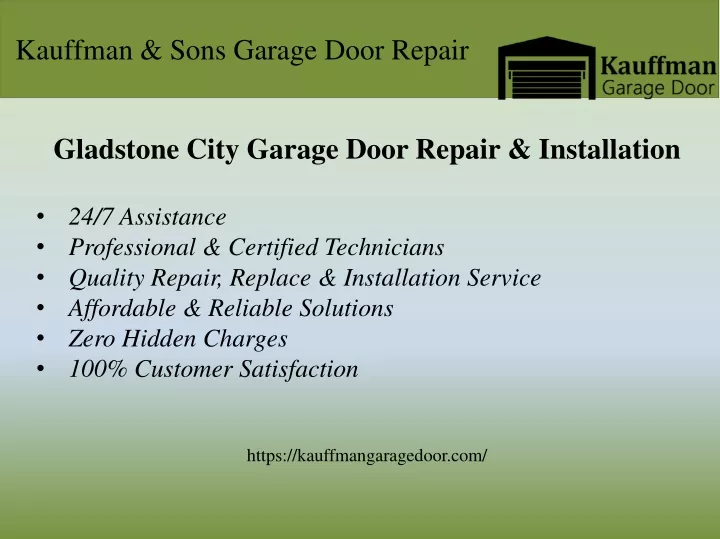 kauffman sons garage door repair