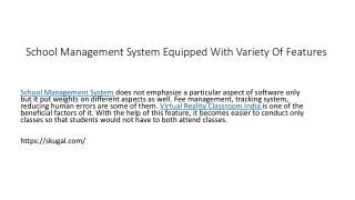 school management system equipped with variety of features