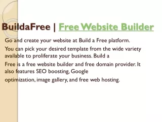 BuildaFree | Free Website Builder