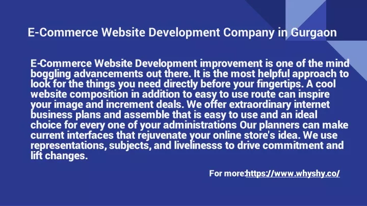 e commerce website development company in gurgaon