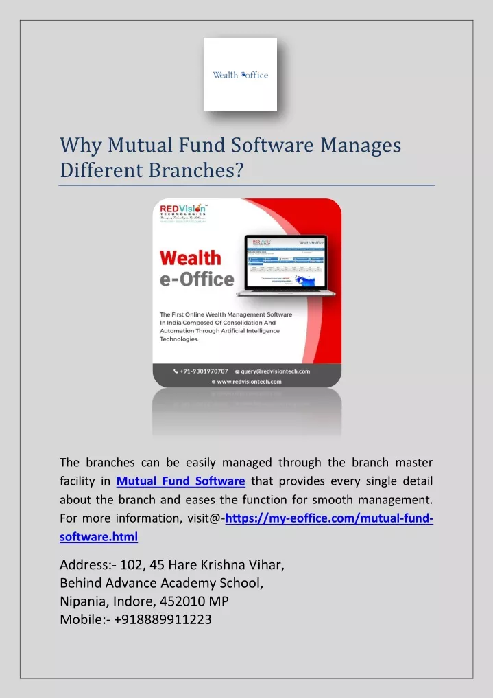 why mutual fund software manages different