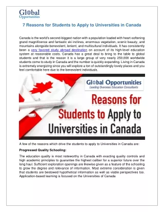 7 reasons for students to apply to universities