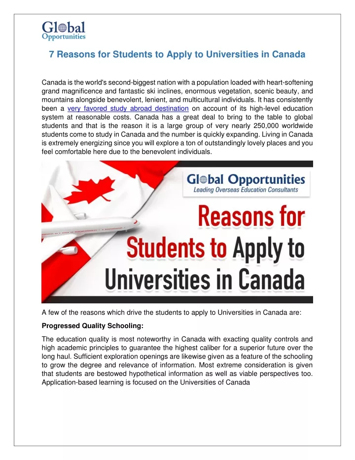 7 reasons for students to apply to universities