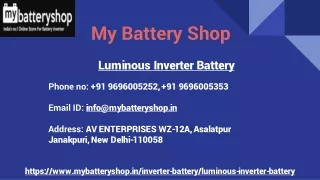 my battery shop
