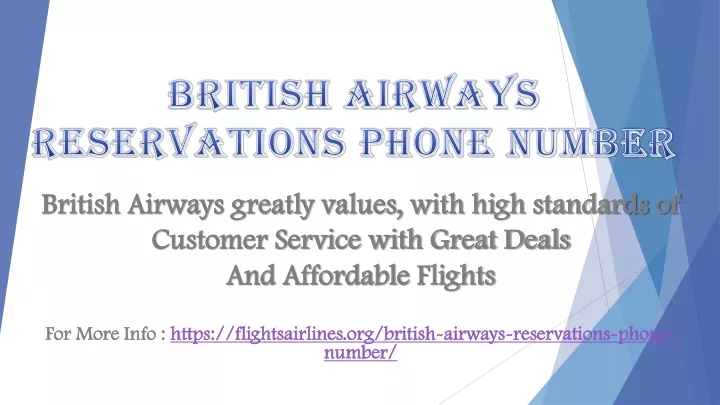 british airways reservations phone number