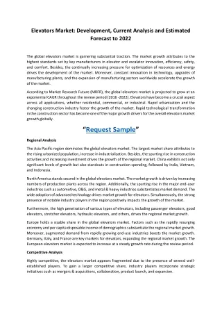 elevators market development current analysis