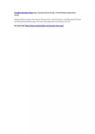 excellent zomato clone app zomato clone script