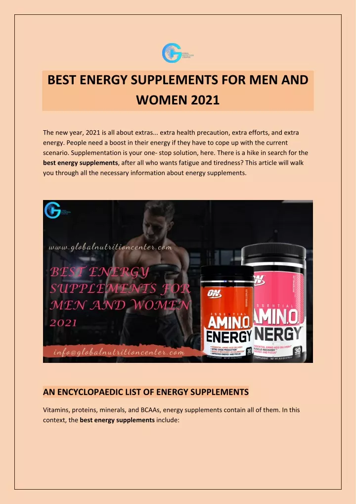 best energy supplements for men and women 2021