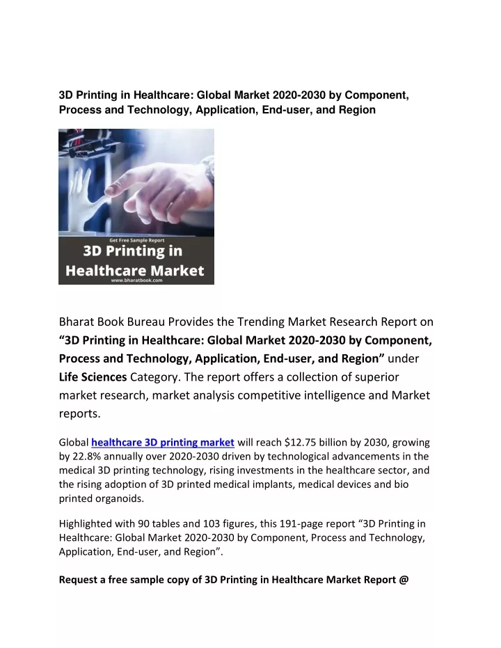 3d printing in healthcare global market 2020 2030