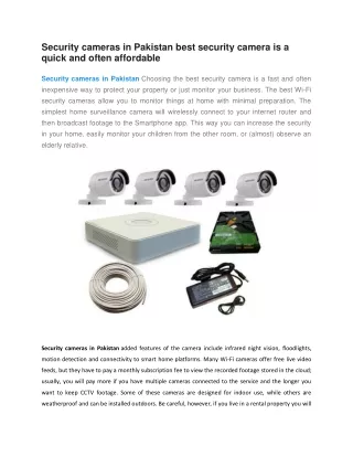 security cameras in pakistan best security camera