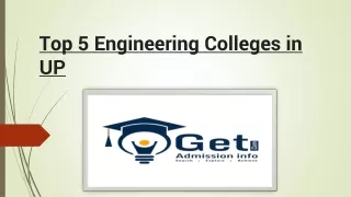 Top 5 Engineering Colleges in UP