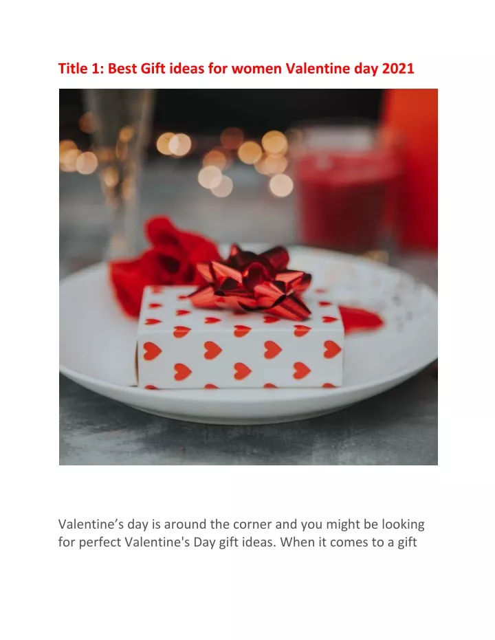title 1 best gift ideas for women valentine