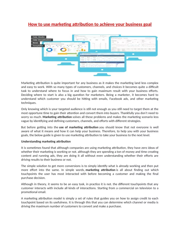how to use marketing attribution to achieve your