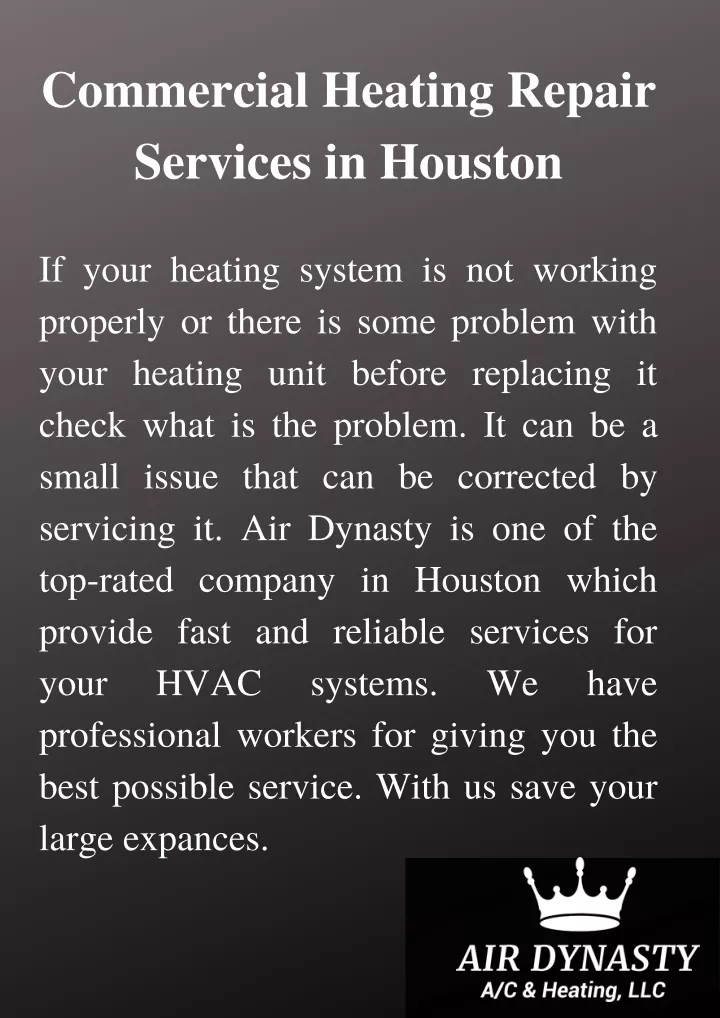 commercial heating repair