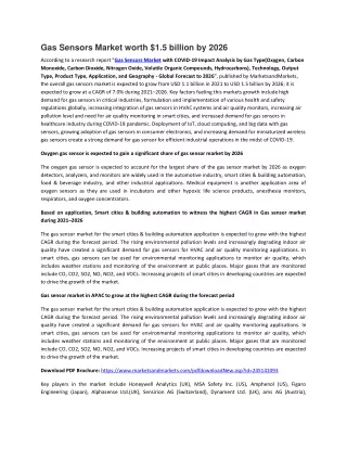 gas sensors market worth 1 5 billion by 2026