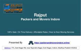 Shift Your Items with Rajput Packers and Movers Indore