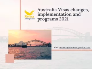 Australia Visas Changes, Implementation and Programs 2021
