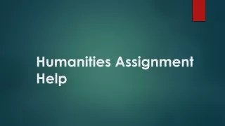 humanities assignment help